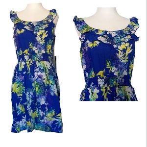 NWT As U Wish Blue Floral Dress